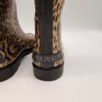 Hot Paws Leopard Rain Boots Waterproof Rubber Women Size 8 Mid Calf - Image 4
