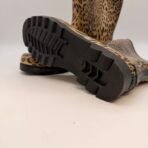 Hot Paws Leopard Rain Boots Waterproof Rubber Women Size 8 Mid Calf - Image 5