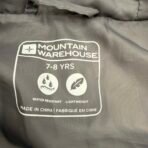 Mountain Warehouse Kids Puffer Jacket Black Hooded 7-8Y Water Resistant - Image 6