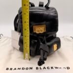 Brandon Blackwood Mini Backpack Black Leather Gold Hardware New w/ Dust Bag - Image 3