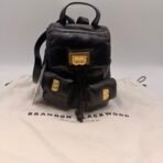 Brandon Blackwood Mini Backpack Black Leather Gold Hardware New w/ Dust Bag