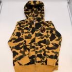 BAPE Kids Camo Zip Hoodie Size 140 Made In Japan Bathing Ape Boys 4-6Y - Image 3
