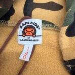 BAPE Kids Camo Zip Hoodie Size 140 Made In Japan Bathing Ape Boys 4-6Y - Image 5