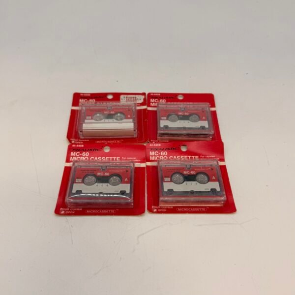 Vintage Realistic MC-60 Microcassette 44-640B Sealed Set of 4 Made Japan NOS