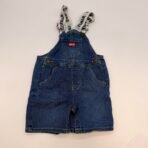 Levi’s Baby Denim Short Overalls 18M Blue Adjustable Logo Straps 80–86cm