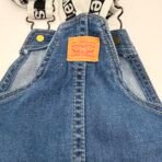 Levi’s Baby Denim Short Overalls 18M Blue Adjustable Logo Straps 80–86cm - Image 5