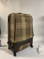 Heys Large Rolling Suitcase Spinner Luggage Plaid Fabric 29” Travel Case