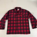 Champion Men’s Plaid Flannel Shirt Red/Black Size L – Used - Image 4