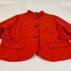 Old Navy Women’s XL Orange Wool Blend Short Coat – Classic Style - Image 3