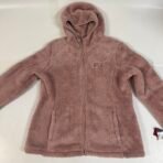 Reebok Women’s Faux Fur Full-Zip Hoodie Dusty Rose XL – New With Tag - Image 3