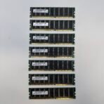 Lot of 7 • 512MB DDR1 RAM • PC3200U • Micron MT9VDDT6472AY • Tested Working