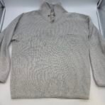 LOFT Light Knits Men’s Striped Pullover Sweater Size L Cotton Blend Grey