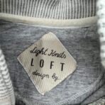 LOFT Light Knits Men’s Striped Pullover Sweater Size L Cotton Blend Grey - Image 4