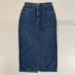 Vintage 90s Theme For You Denim Midi Skirt 100% Cotton , US Size XS - Image 4