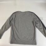 Adidas Men’s Grey Navy 3-Stripes Crewneck Sweatshirt – Size L - Image 6