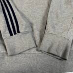 Adidas Men’s Grey Navy 3-Stripes Crewneck Sweatshirt – Size L - Image 8