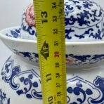 Vintage Chinese Jingdezhen Lidded Ginger / Pickle Jar – Blue Red – 1980s - Image 5