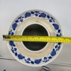 Vintage Chinese Jingdezhen Lidded Ginger / Pickle Jar – Blue Red – 1980s - Image 9