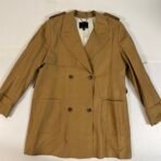 Banana Republic Women’s Trench Coat XL Tan Cotton Linen NWT - Image 3