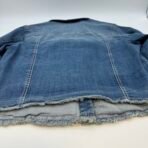 Suko Jeans Women’s Studded Denim Jacket L Crop Frayed Hem NWT - Image 6