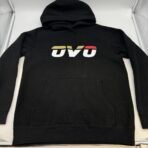 OVO Men’s Hoodie Large Black Flag Logo Made in Canada 100% Cotton - Image 3