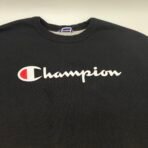 Champion Black Crewneck Sweatshirt Men’s XL Logo Spellout - Image 3