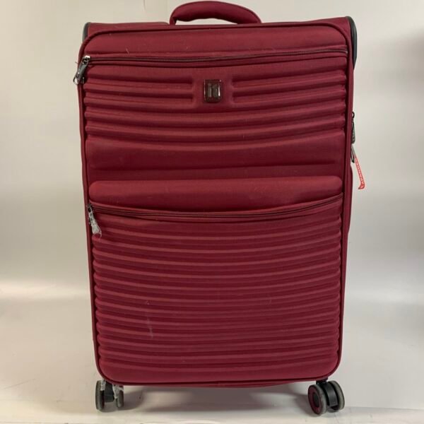 IT Expandable 24” Spinner Suitcase | 360° Wheels | Burgundy Softside Luggage