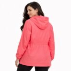 New Balance Women’s Hooded Windbreaker Jacket 1X Coral Pink Full Zip NWT - Image 3