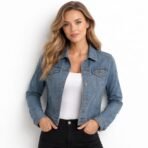 GAP Women’s Stretch Denim Jacket XL Blue Jean Trucker Coat
