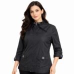 New York & Company Comfort Zone Womens Black Lightweight Zip Jacket XL NWT