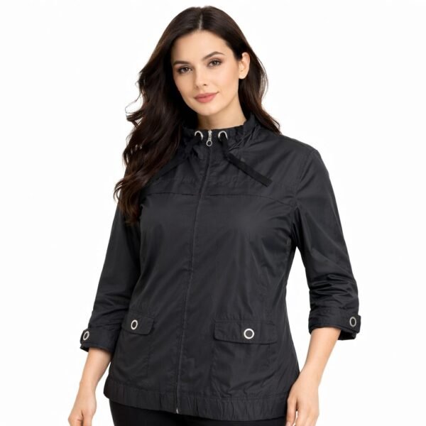 New York & Company Comfort Zone Womens Black Lightweight Zip Jacket XL NWT