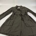 DKNY Jeans Women’s Green Utility Trench Coat Belted Size L NWT - Image 4