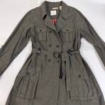 DKNY Jeans Women’s Green Utility Trench Coat Belted Size L NWT - Image 5