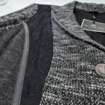 Melanie Lyne NESS Women Jacket XL Black Grey Textured Lace Trim Button Front New - Image 6