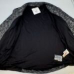 Melanie Lyne NESS Women Jacket XL Black Grey Textured Lace Trim Button Front New - Image 9