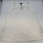 Melanie Lyne White Sleeveless Pleated Blouse Top Women Size L New With Tag - Image 3