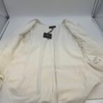 Melanie Lyne Ivory Open Front Blazer Chiffon Back Jacket Size 16 NWT Elegant - Image 6