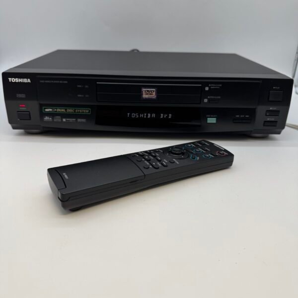 Vintage 2000s Toshiba SD-2200C Dual Disc DVD Player w/ Remote, TESTED