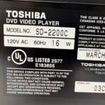 Vintage 2000s Toshiba SD-2200C Dual Disc DVD Player w/ Remote, TESTED - Image 10