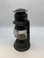 Vintage Rustic Hurricane Lantern – Black Metal Oil Lamp – Farmhouse Cabin Decor - Image 3