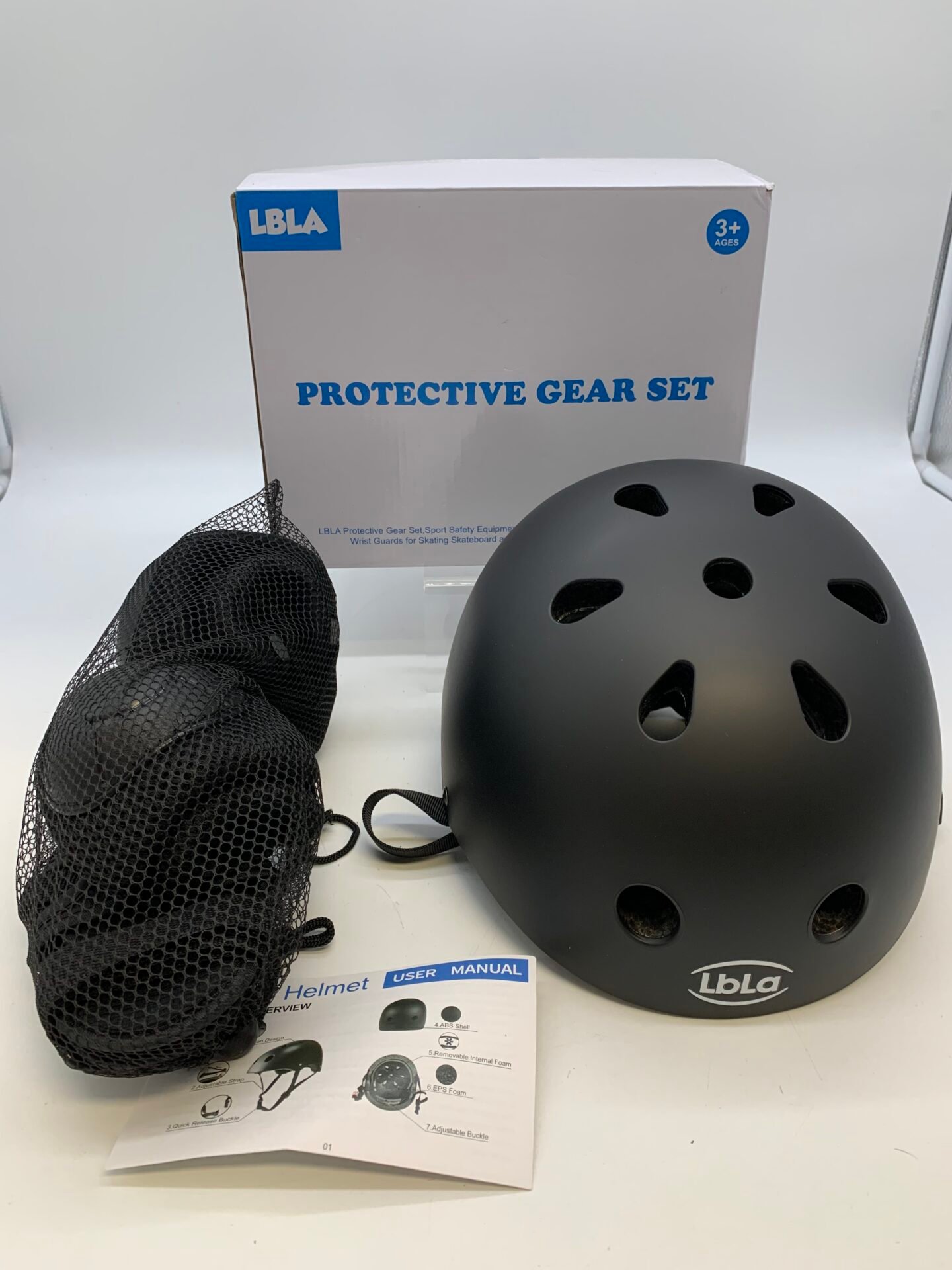 IMG_2380 Black Kids Protective Gear Set – Helmet & Pads - Image 1