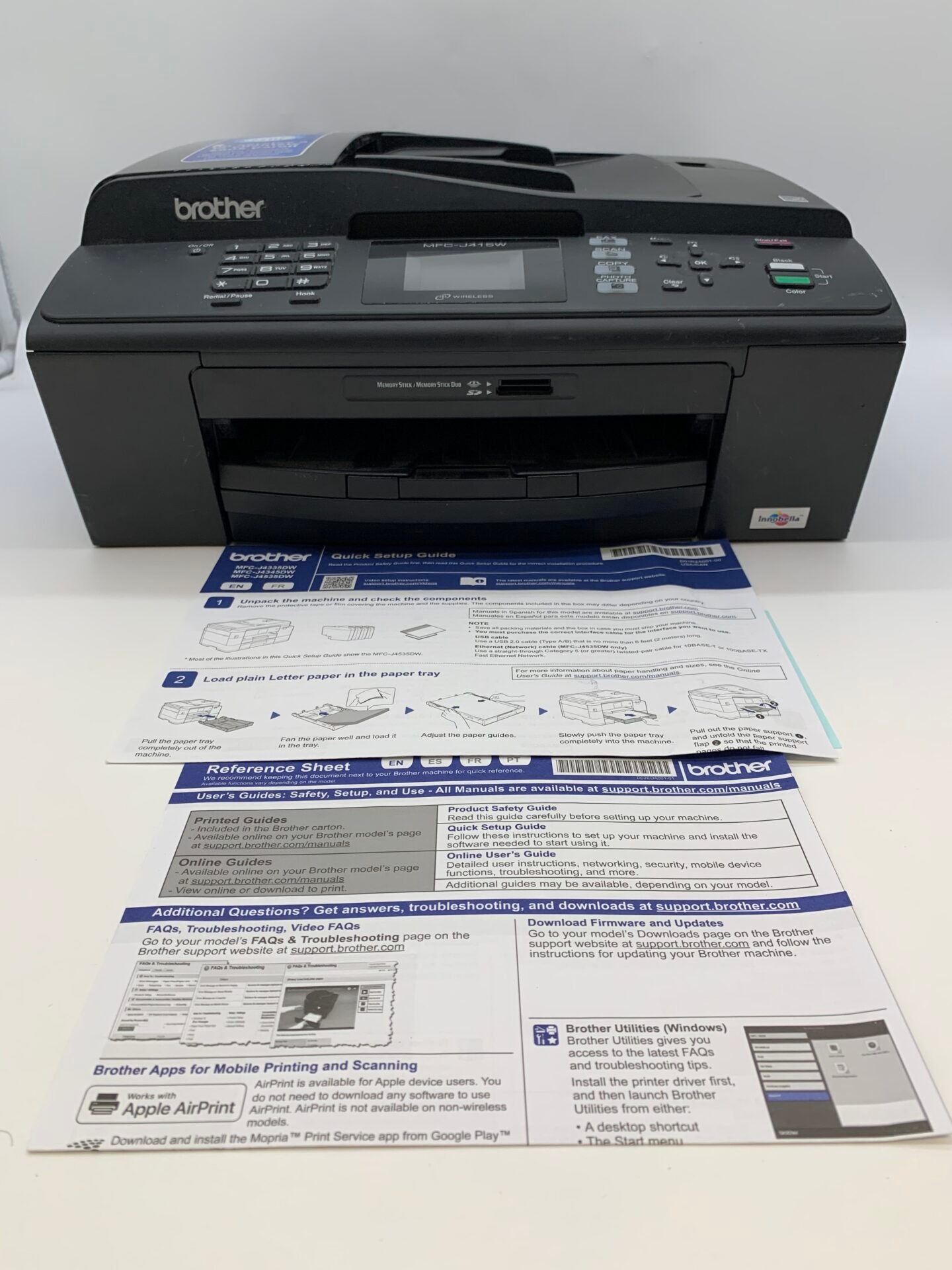 IMG_2881 Brother MFC‑J415W Wireless All‑In‑One Inkjet Printer Scanner Copier Fax - Image 1