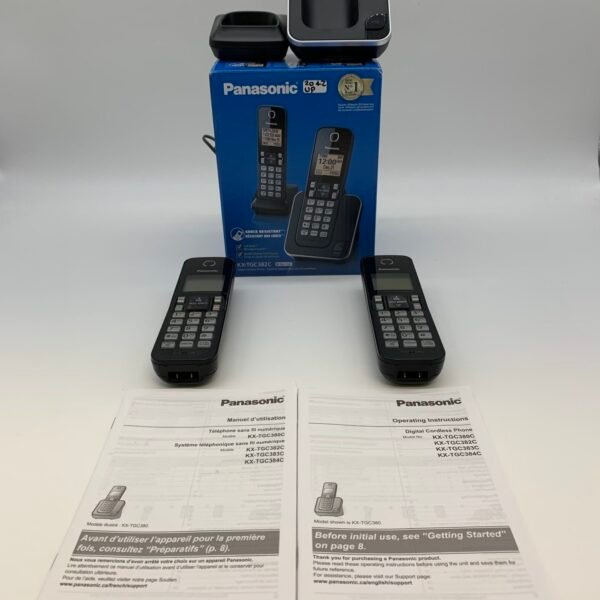 Panasonic KX-TGC382C Cordless Phone System With 2 Handsets
