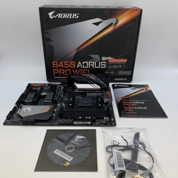 Gigabyte B450 AORUS PRO WIFI AM4 ATX Motherboard DDR4 WiFi No CPU Included