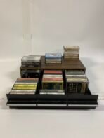 Vintage Cassette Tape Case w/ Retro Music Collection