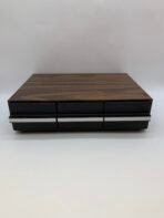 Vintage Cassette Tape Storage Case w/ Retro Music Cassette Lot Collection Wooden Organizer - Image 3