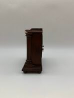 Vintage German Mantel Clock Wooden Case Roman Numerals Desk Shelf Clock Made in Germany - Image 4