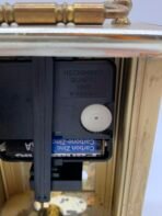 Vintage Hechinger Quartz Desk Clock Made in Germany Brass Glass Mantel Clock Working - Image 5