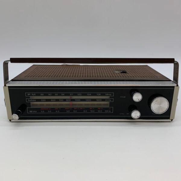 Vintage SANYO Radio 10GA-895P AM FM Shortwave Woodgrain Portable Working Japan