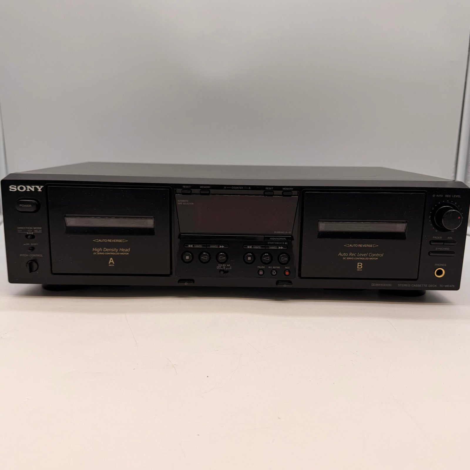 IMG_6993 Sony TC-WE475 Dual Cassette Deck Tested Working Dolby B C HX Pro Auto Rev - Image 1